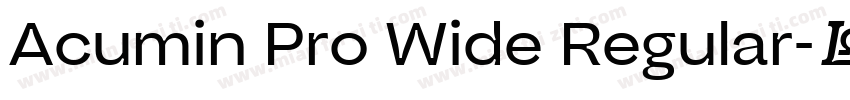 Acumin Pro Wide Regular字体转换